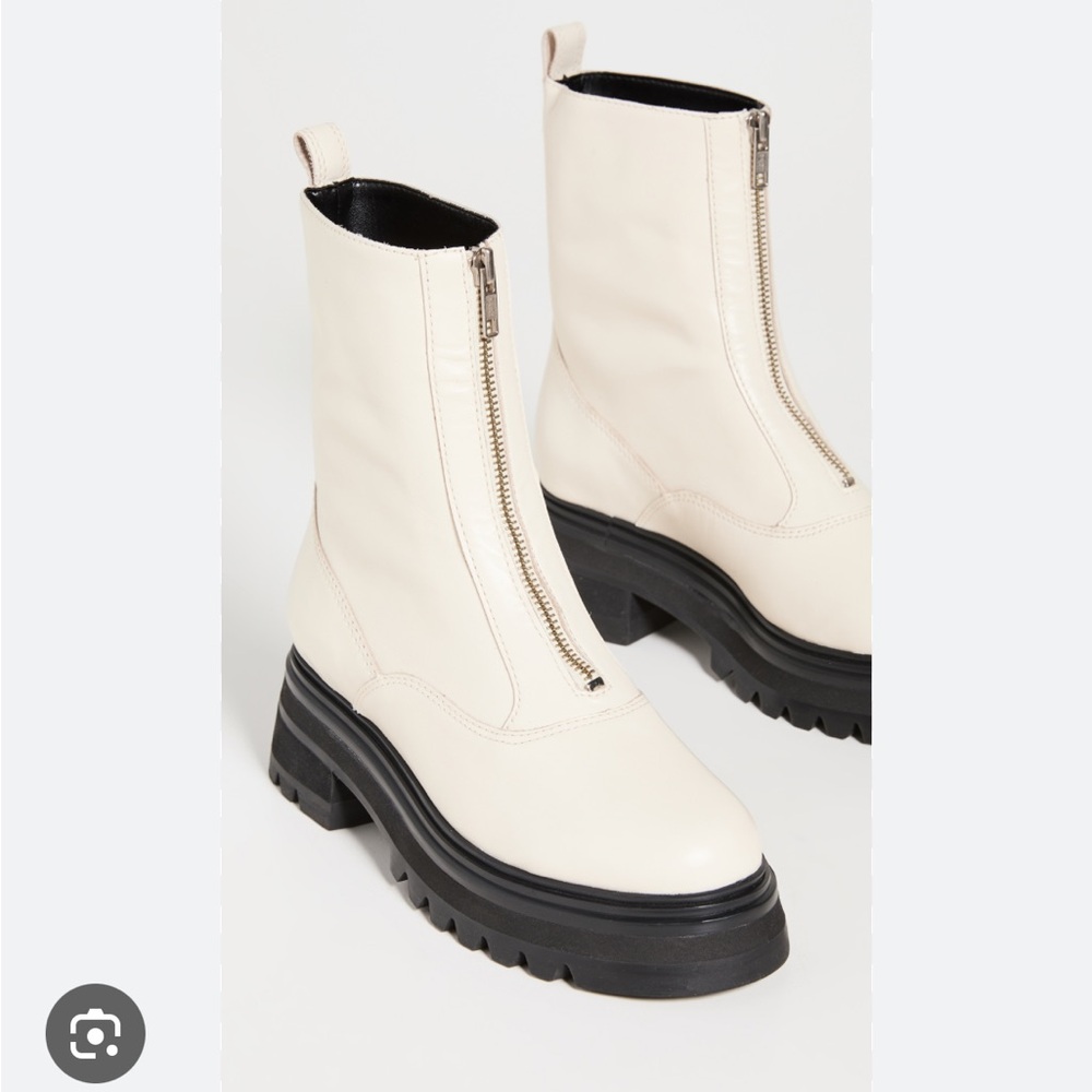 Cream Zip Boot